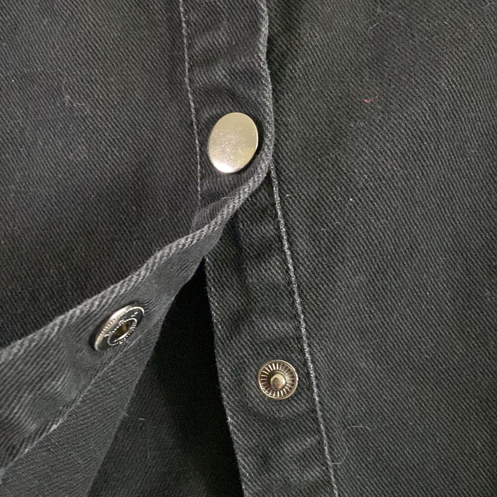 Urban Outfitters BDG Denim Black Button Mini Skirt - Picture 3 of 6